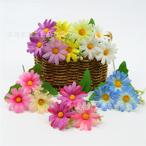 ดอกเดซี่ประดิษฐ์จาก Dongchen Crafts ขนาด 24 ซม. จัดดอกไม้ผ้าไหมสำหรับตกแต่งงานแต่งงานและบ้าน - Product Image 4