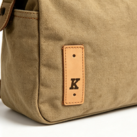 Étiquette personnalisée en cuir véritable écologique sérigraphiée pour sacs, vêtements, accessoires de confection à coudre, vente en gros OEM