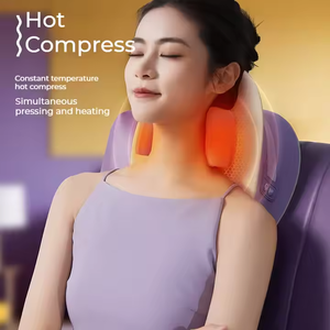 Bantal Pijat leher portabel, pemijat leher dan bahu Shiatsu pemijat 3D pintar efektif untuk <span class=keywords><strong>Trapezius</strong></span> pereda nyeri - Product Image 5