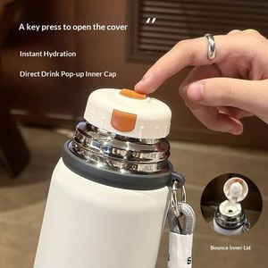 Gourde isotherme sous vide en acier inoxydable 316 grande capacité pour homme, portable, anti-chute, avec lanière, pour boisson directe, 6-12 - Product Image 4