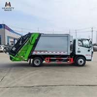 HEAVSTY Nouveau Camion Compacteur Sanitaire Manuel 7CBM pour Collecte Urbaine, Moteur Diesel 40-155HP, Compacteur de Poubelles 120L 240L, Transmission 4x2, Euro 6