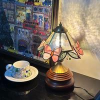 Lampe de table papillon moderne Éclairage d'ambiance en bois massif pour bureau d'étude, chevet chambre de fille et table de chevet décorative pour la maison