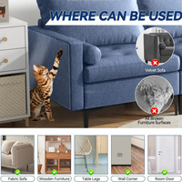 Protecteur auto-adhésif pour chats, protection transparente contre les rayures pour meubles, protection d'angle de canapé, empêche les chats de gratter