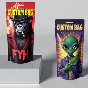 Candy Matte <strong>Edible</strong> Flower Mylar Bag 3.5g 1g 7g 1oz 1/2oz 1 Pound Cut Out Empty Mylar Plastic Packaging Bag - Product Image 5