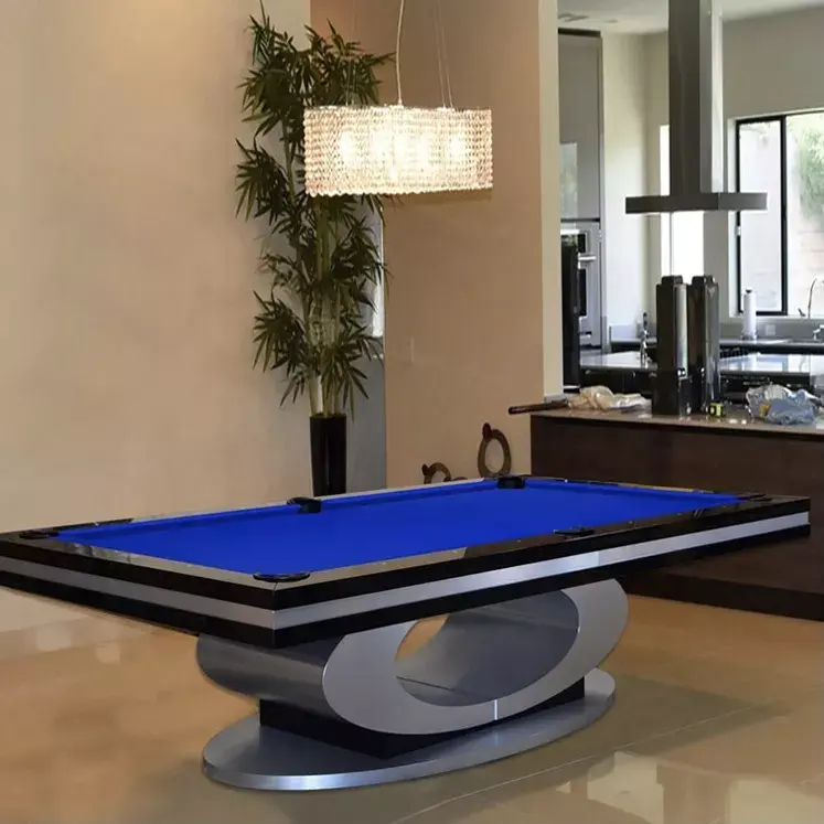 Custom High-End 7ft/8ft/9ft Massief Hout Leisteen Luxe Ovale Indoor Biljart Pooltafel Populair Thuis Sport Spel