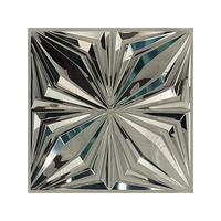 Panneau mural et autocollant 3D en PVC imperméable, écologique, noir mat, en forme de diamant, pour la décoration murale extérieure des salles de bain