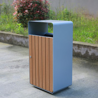 Conteneur à déchets en bois pour extérieur, poubelle publique, bac à ordures commercial, poubelle de parc, poubelle de rue, poubelle municipale