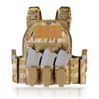 Ensemble de gilet tactique multifonctionnel, combinaison d'entraînement en plein air, tissu Oxford respirant et résistant à l'usure WF008
