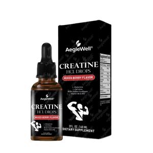 AegleWell creatina HCl gocce <span class=keywords><strong>Ultra</strong></span>-assorbibile creatina liquida | Con L-glutammina, L-carnitina recupero muscolare e spinta energetica - Product Image 1
