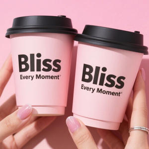 Wholesale Cafe Takeout Disposable Double Wall 12oz 10oz <strong>Cups</strong> <strong>Custom</strong> Design logo Sizes Coffee <strong>Paper</strong> <strong>Cups</strong> - Product Image 5