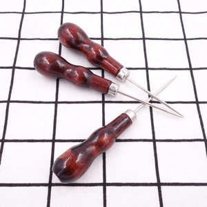 Leather Awl Double Gourd Shape Metal Tip Hand Tool For Leather Punching And <b>Sewing</b> Craft DIY - Product Image 2