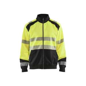 BLAKLADER - 355825283399XXL Sweat-shirt haute visibilité avec fermeture éclair complète Jaune/Noir-EAN 7330509610381 HI-VIS WORKWEAR - Product Image 1