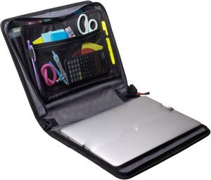 Free Sample BSCI Classic Professional Zipper <b>Binder</b> 2-Inch Round <b>Ring</b> Zipper <b>Binder</b> With Messenger Front - Product Image 6