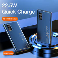 Station de charge mobile de camping à charge rapide 22,5 W, double USB, 20000 mAh, PD QC3.0, en alliage d'aluminium, mini