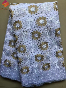 नाइजीरियाई कशीदाकारी स्विस फीता कपड़े अफ्रीकी स्विस <span class=keywords><strong>Voile</strong></span> 100% कपास फीता कपड़े महिलाओं की पोशाक के लिए - Product Image 2