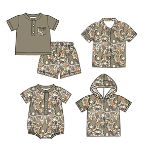 Shorts décontractés pour enfants en coton et élasthanne, motifs camouflage, nouvelle collection Pâques, tenues pour tout-petits, vêtements de printemps et d'automne, collection boutique personnalisée - Product Image 1