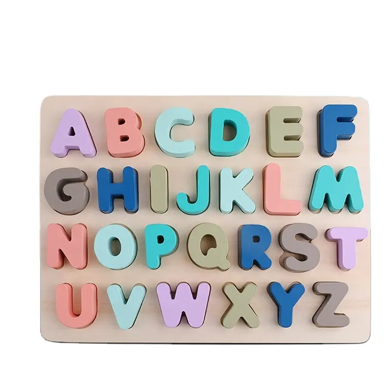 赤ちゃんカラフルな幼児の男の子の女の子のギフト3D幾何学的な文字番号ジグソーパズルアラビア語アルファベットデジタル木製パズル