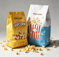 Sacs à Popcorn Personnalisés avec Logo Imprimé, Recyclables, Qualité Alimentaire, Résistants à l'Huile, pour Chips et Popcorn