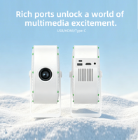 Mini Proyector Portátil S35 de 100ANSI Lúmenes, Color Caramelo, Elegante y Bonito, con WiFi, Miracast, 720P, para Duplicar Pantalla de Smartphone y Laptop
