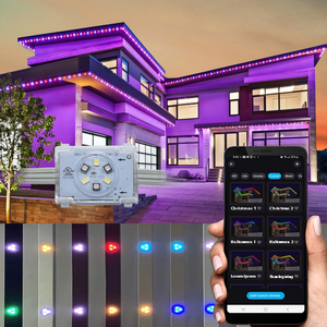ไฟพิกเซลกันน้ำ IP68 แบบตั้งโปรแกรมได้ DC12V 24V ควบคุมผ่าน Wifi สำหรับตกแต่งหลังคาภายนอกอาคารในเทศกาลคริสต์มาส - Product Image 1