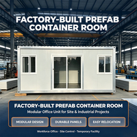 Maison conteneur préfabriquée de 20 pieds, bureau modulaire, cabine de chantier temporaire, bâtiment de bureau