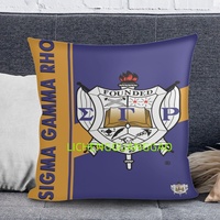 Housse de coussin confortable et douce de haute qualité avec impression personnalisée du design Sorority Iota Phi Lambda, vente en gros