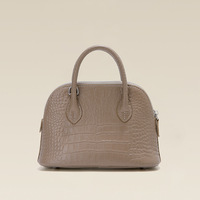 Sac à main en cuir véritable gaufré crocodile pour femme, grande capacité, sac à bandoulière, fermeture éclair, vente en gros OEM ODM