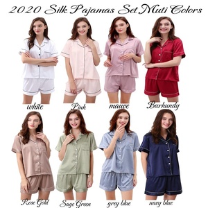 Conjunto de Pijama de Satén al por Mayor, Estilo Chino, Imitación de <span class=keywords><strong>Seda</strong></span>, <span class=keywords><strong>Pijamas</strong></span> de Talla Grande para Mujer, Ropa de Dormir Infantil de Satén - Product Image 6