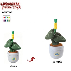 Colgante de Peluche de Planta Verde en Maceta Mini OEM ODM, Lindo Amuleto de Planta de Interior para Mochila, Regalos y Adornos de Escritorio - Product Image 1