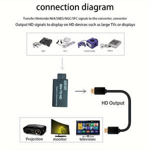 Adaptateur N64 SNES GameCube vers HDM1 Plug & Play Convertisseur 1080P avec sortie audio pour console classique sur téléviseur moderne - Product Image 5