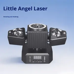Luz láser LED de efecto cuatro en uno de ángel pequeño transfronterizo KTV atmósfera colorida etapa cabeza móvil haz giratorio DMX512 - Product Image 3