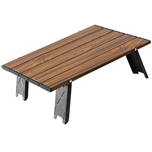 Conjunto de Mesa y Sillas Plegables de Madera para Picnic y Camping, Mesa de Exterior con Cuatro Sillas - Product Image 1