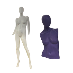 Torse de mannequin féminin en fibre de verre FRP avec tête abstraite |   Finition mate/brillante, couleur personnalisée, présentoir de vitrine pour vêtements/perruques, OEM - Product Image 5