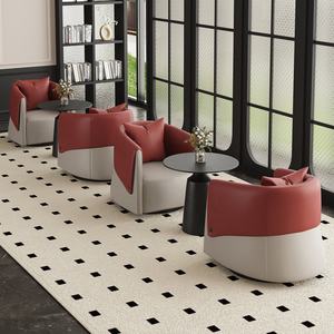 Canapé de détente individuel de luxe moderne - Cuir écologique et durable pour hôtels, centres commerciaux, bureaux et salles d'attente commerciales - Product Image 4