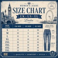 Celana Jeans Wanita Model High-Waist Vintage Wide Leg Grosir, Logo Custom London, Celana Denim Crop OEM S-5XL