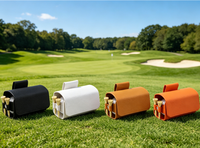 Pochette professionnelle étanche en cuir PU pour objets de valeur de golf, avec clip ceinture, porte-tee, sac de golf, pochette pour accessoires de balle, logo personnalisé pour golfeur