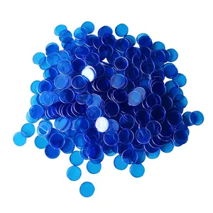 Magnétique Transparent Bingo Chips-300pcs-Bleu