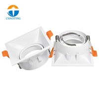 Plafonnier LED moderne encastré en aluminium moulé sous pression, boîtier d'éclairage intérieur, projecteur anti-éblouissement GU10 MR16 COB Downlight