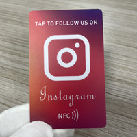 Carte NFC personnalisée pour avis et suivi sur les réseaux sociaux, NTAG215, carte à tapoter, cadeau promotionnel, publicité, vente en gros pour entreprises