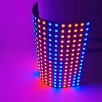 Panel de píxeles RGB Flexible WS2812B, pantalla de visualización DIY programable de 5V, WS2812 8X8 16x16 32x32, pantalla LED de matriz de Panel direccionable