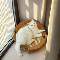 Haute qualité respirant petit bois surélevé hamac pour animaux de compagnie solide maille été chiot chat lit en gros chien chat lit