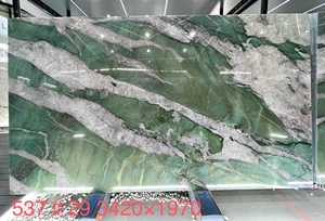 Tự nhiên quartzite patagonia màu xanh lá cây tiếp tân bàn Bàn đánh bóng Vanity Countertop phù hợp với nền tường bất đá cẩm thạch hàng đầu - Product Image 2