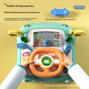 Volant de simulation pour enfants, jouet multifonctionnel, jeu d'imitation de conduite, jeu éducatif d'apprentissage précoce, cadeau pour les tout-petits - Product Image 5