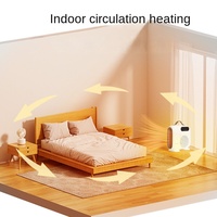 Ventilateur Chauffant Portable de Bureau, Radiateur Électrique, 3 Niveaux, Minuteur, Télécommande, Vertical/Horizontal, Silencieux, Économe en Énergie, Protection Contre la Surchauffe