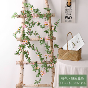 Guirnaldas <span class=keywords><strong>de</strong></span> margaritas y girasoles artificiales realistas, decoración <span class=keywords><strong>de</strong></span> flores artificiales para sala <span class=keywords><strong>de</strong></span> estar, tuberías <span class=keywords><strong>de</strong></span> aire acondicionado, escaparates interiores y ventanas. - Product Image 5