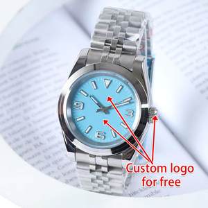 Montre NH35 sans logo, 36 mm/39 mm, mouvement mécanique automatique, cadran bleu NH35, étanche 50 mètres, verre saphir, montre-bracelet de luxe - Product Image 6