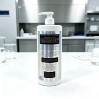 Étiquettes holographiques personnalisées en rouleau, autocollants en vinyle imperméables pour bouteilles de gel douche, shampooing, emballages cosmétiques