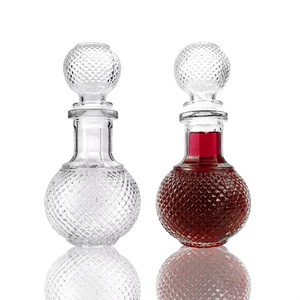 <span class=keywords><strong>Botella</strong></span> <span class=keywords><strong>de</strong></span> Vidrio Grabado para Vino Tinto o <span class=keywords><strong>Whisky</strong></span>, Botellas <span class=keywords><strong>de</strong></span> Licor <span class=keywords><strong>de</strong></span> Alta Calidad <span class=keywords><strong>de</strong></span> 250 ml, Transparentes con Tapón Hermético - Product Image 3