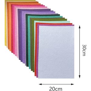 Láminas de <span class=keywords><strong>Fieltro</strong></span> Autoadhesivas de 1 mm, Colores Variados, <span class=keywords><strong>Fieltro</strong></span> de Poliéster <span class=keywords><strong>con</strong></span> Reverso Adhesivo para Manualidades y Forro - Product Image 3