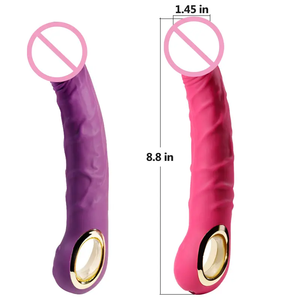 Consolador vibrador de silicona realista para mujer: Vibración fuerte, resistente al agua, recargable por USB, logotipo personalizado y soporte de embalaje - Product Image 4